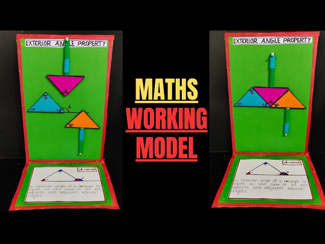Exterior Angle Property Working Model | Maths Working Model | Maths  Exhibition model for school