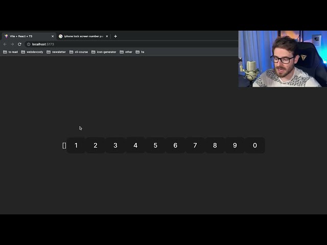 This is a great beginner react challenge (passcode)
