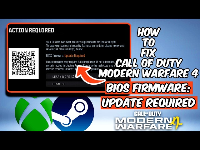 How To Fix COD MW 4 Your PC Does Not Meet Security Requirement for COD Bios Firmware Update Required