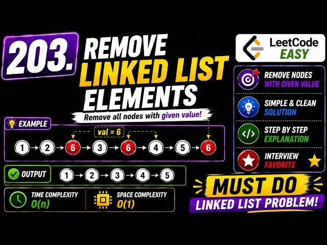 203. Remove Linked List Elements 🚀 Dummy Node Trick Explained