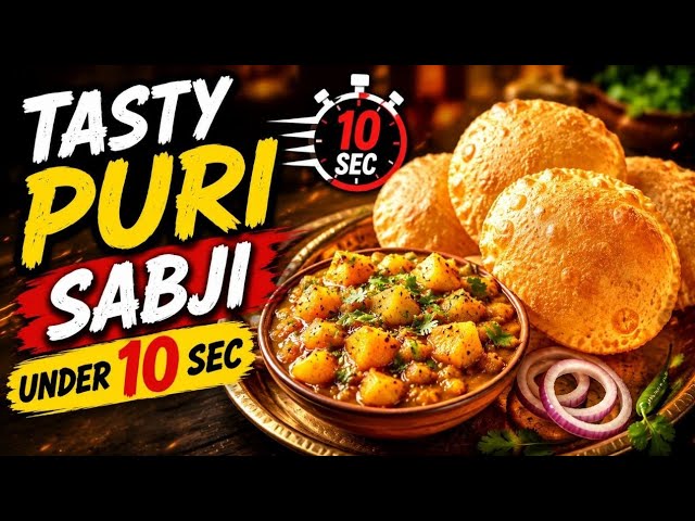 How to make puri sabji😋 under 10.... sec 