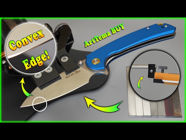 AliExpress Diamond Stones ► Surprisingly Sharp Knife Convex Edge! 🔪 Hapstone R2 + Convex Attachment