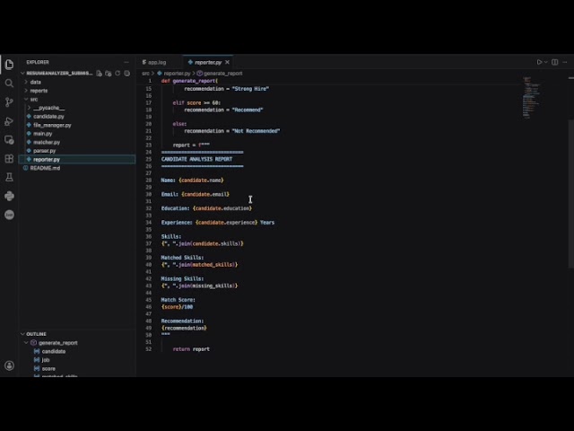 Python Resume Analyzer Project | AI-Powered Resume Screening System | HiDevs Capstone