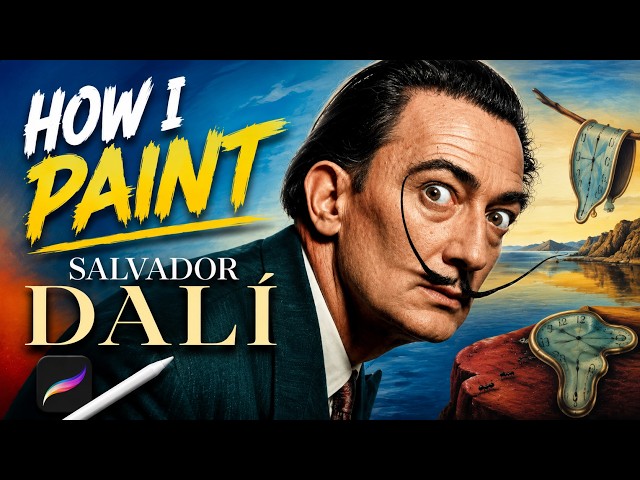 How I paint Salvador Dalí in Procreate!