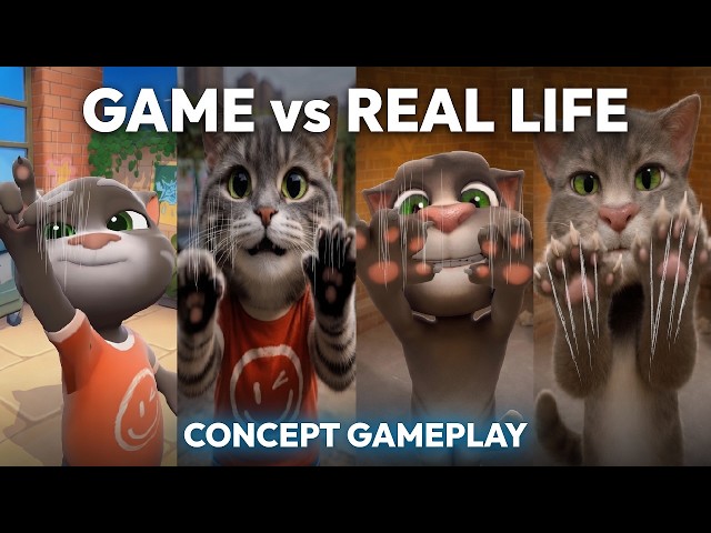 Talking Tom Cat Old vs New Version 2026 vs Real Life Tom (Concept) Gameplay