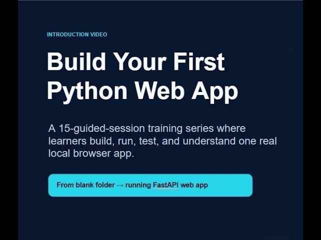 Python Web App Training Series Session 03
