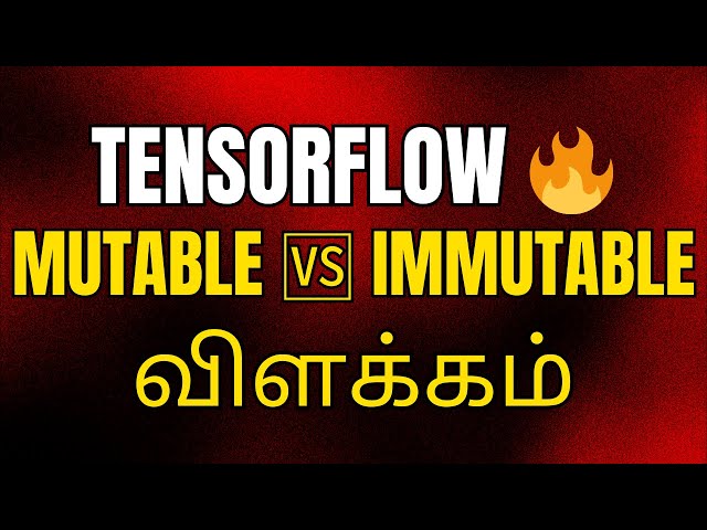 Tensorflow Tutorial for beginners in Tamil | Ai  in Tamil Tutorial