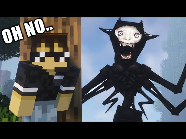 I survived THE GROWLING MAN with horror mods in Minecraft!
