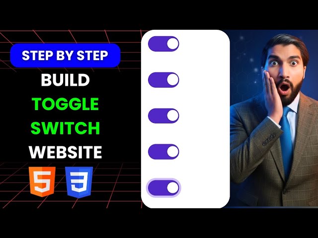 Build an Animated Toggle Switch Button Using HTML & CSS (Flexbox + Animations) | HTML & CSS Project