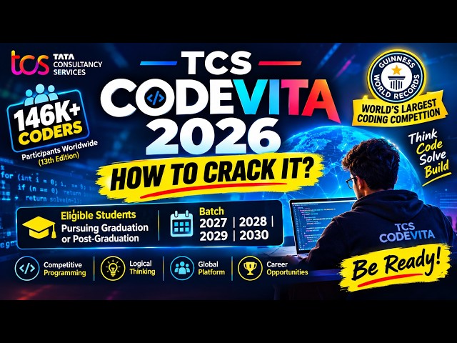 TCS CodeVita Season 14 🔥 Global Programming Contest | 2027–2030 Graduates | $20K Prize #tcs