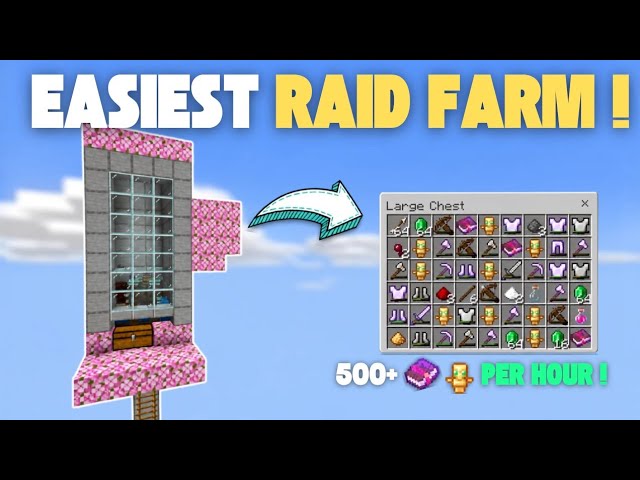EASIEST Raid Farm in Minecraft Bedrock 1.21+/1.26+ INSANE Loot!