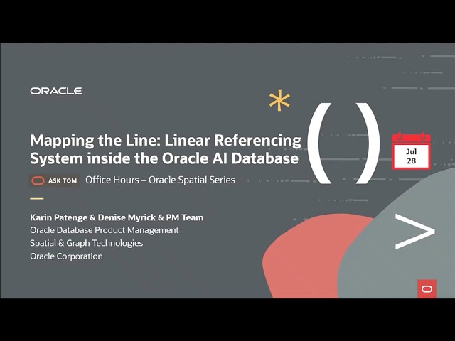Linear Referencing in Oracle AI Database: Model and Query Route-Based Data