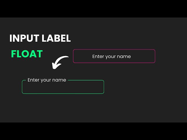how to Create Float Input Label using HTML and CSS  #webdesign #fronted