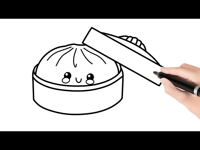 How To Draw Cute Squishy Dumpling EASY! Step-by-step Tutorial For Children 