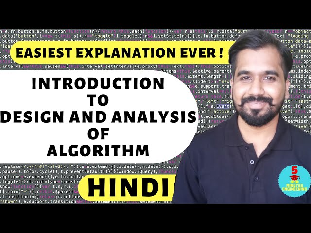 Introduction To Design And Analysis Of Algorithm in Hindi