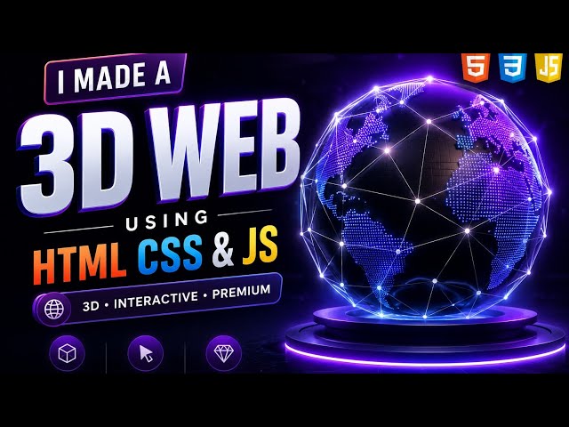 🔥 I Created a Mind-Blowing 3D Website Using HTML, CSS & JavaScript | Premium AI Design