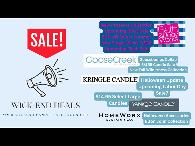 🏷️ 🛍️ Wick-end Deals 8/27/26 | Candle Sales & New Drops | BBW, Goose Creek, Kringle, Yankee, & QVC