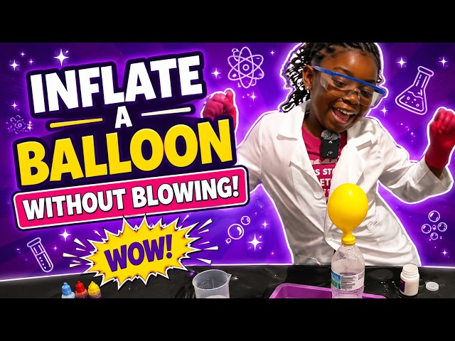 Inflate a Balloon Without Blowing! 🎈 Easy Science Experiment for Kids
