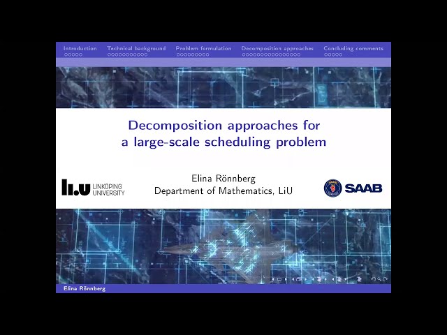 Plenary Talk - Decomposition approaches for a large-scale scheduling problem