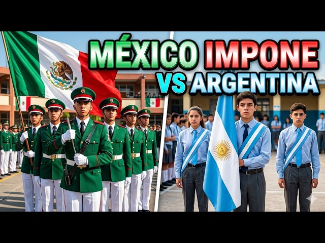 FLAG CEREMONY: MEXICO VS ARGENTINA... THE DIFFERENCE IS STARK