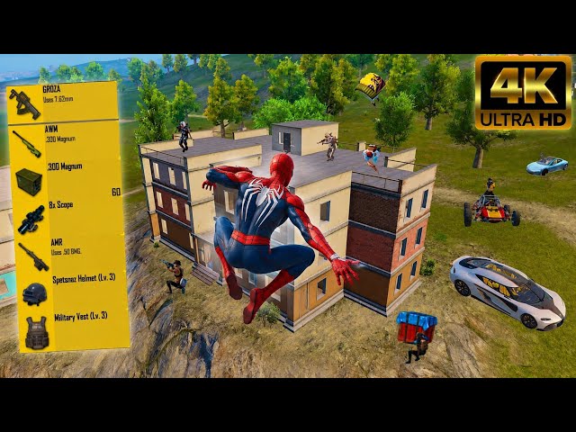 MY REALLY BEST LANDING GAMEPLAY IN SPIDERMAN MODE 🔥 pubg mobile bgmi