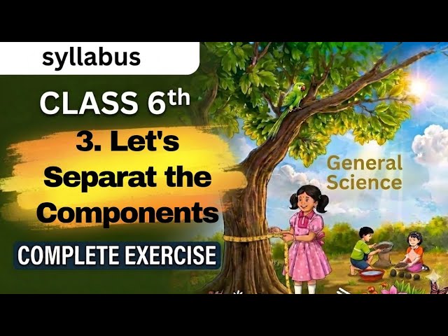 Let's Separate the Components Exercise | Class 6 Science Chapter 3| Maharashtra Board New Syllabus |