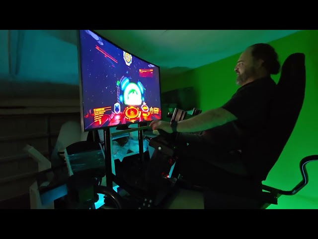 9D motion platform modified for Elite Dangerous flight sim.