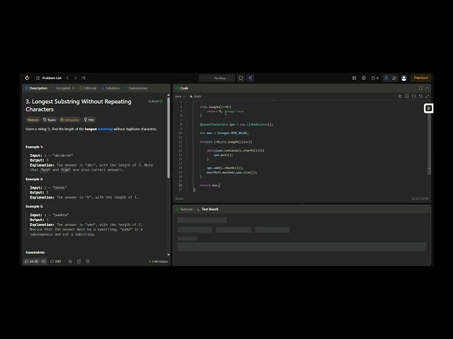 Leetcode 3 | Longest Substring Without Repeating Characters | Java Sliding Window Explained
