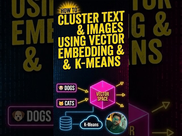 K-Means Clustering on Text or Images with Vector Embedding