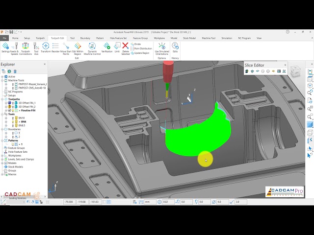 PowerMill 2019 Tutorial #40 | 3D Mold & Die  - Flowline Finishing