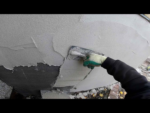 How to Pebble dash or harl a Wall