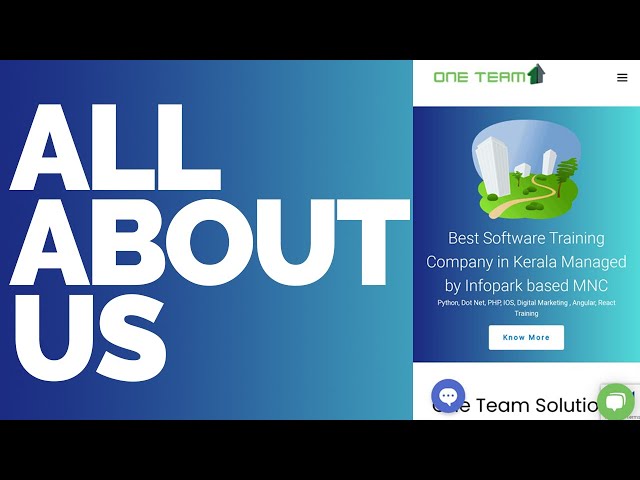 All About Us - One Team Solutions !