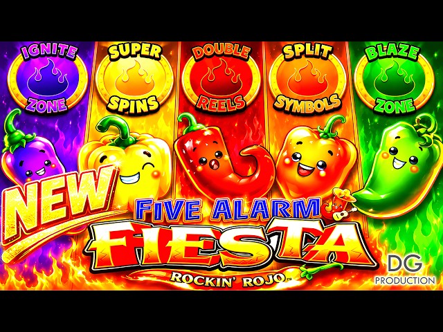 ‼️OMG NEW FIVE ALARM FIESTA PEPPERS PARTY BEST GAME OF THE YEAR? SLOT MACHINE VEGAS CASINO GAME WOW