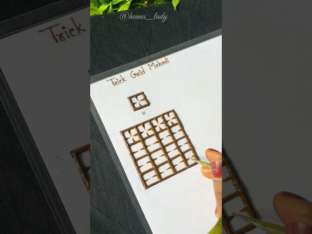 Easy Trick for Grid Mehndi || #mehndi  #tutorial #art #tipsandtricks #shorts #ytshorts