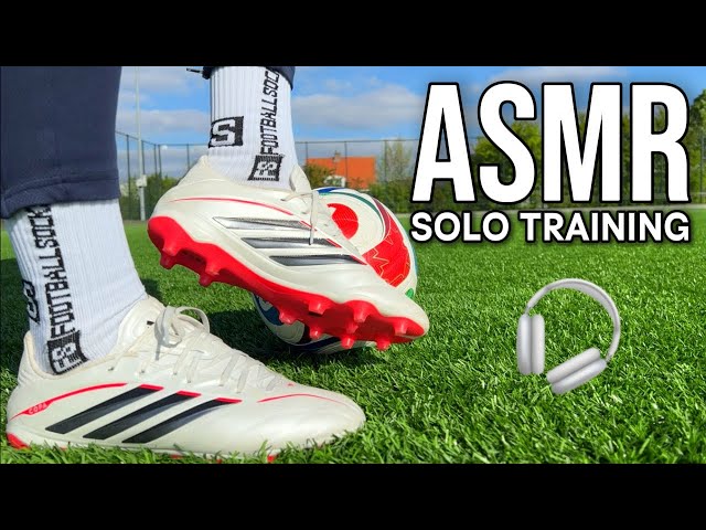 ASMR Solo Training Session For Soccer | Individual Football Training / Dribbling Drills & Shooting 