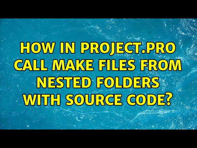 How in project.pro call make files from nested folders with source code?
