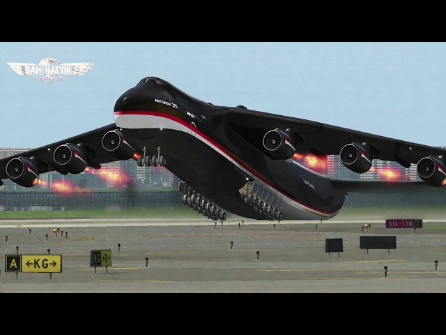 ¡Despegue vertical del Antonov An-225 después de 10 años! Humo del motor en X-Plane 11