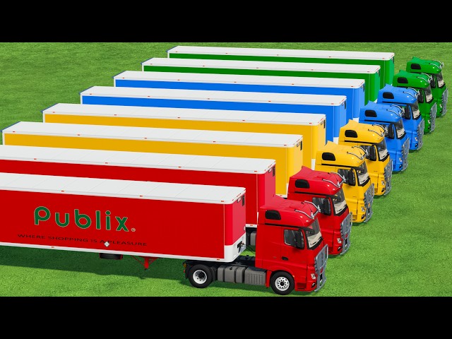 Work With Colors | Transporting Small Cars With Longest Trailer In Fs22 | Farming Simulator 22