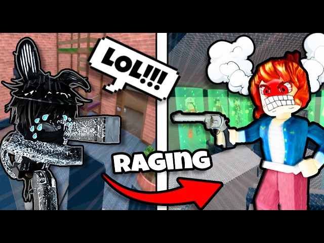 Trolling a *RAGING* Girl on MM2... (Murder Mystery 2)