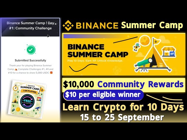 Binance Summer Camp | Learn Crypto for 10 Days | 15 to 25 September | How to Participate