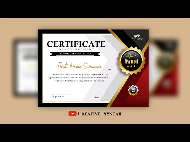 How to Design a Professional Certificate in CorelDRAW, Step by Step Tutorial for Beginners, US Ready