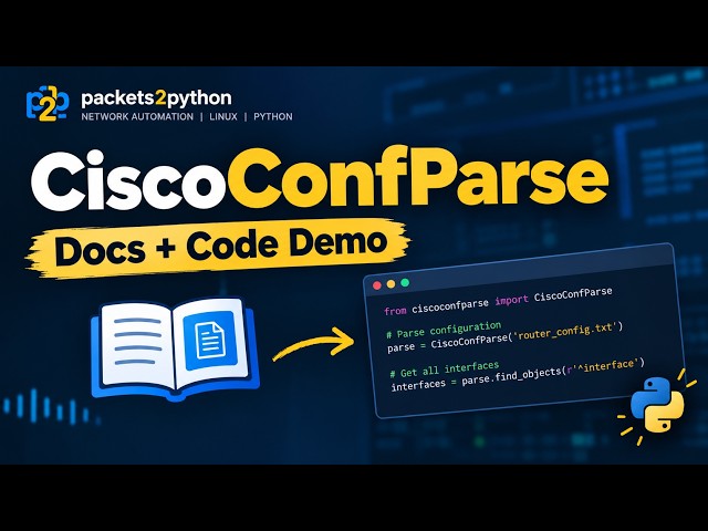 CiscoConfParse in Python | Documentation Walkthrough & Code Demo | Network Automation