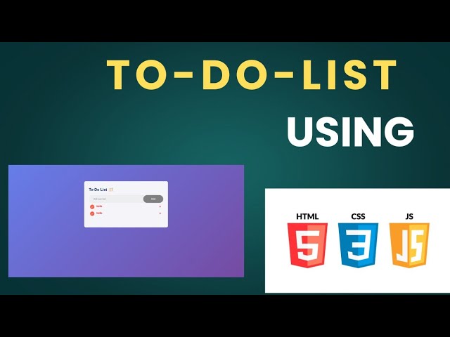 To-Do List App Using HTML CSS JavaScript | Save Tasks with LocalStorage