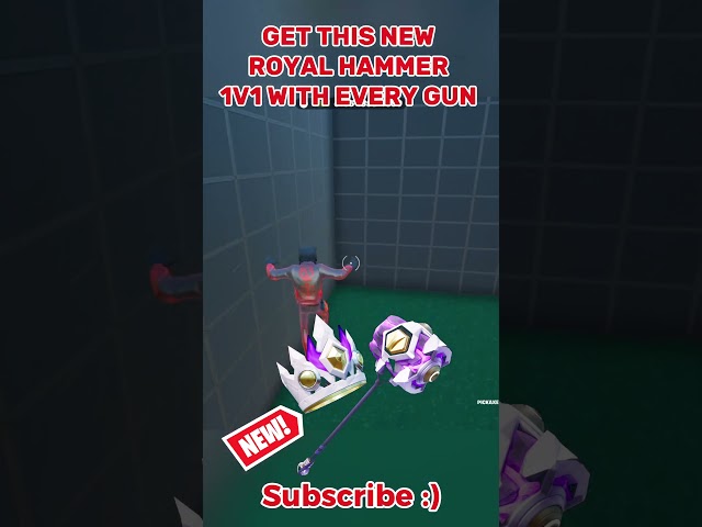HOW TO GET THE ROYAL HAMMER IN 1V1 WITH EVERY GUN ! #fortnitecreative #shorts HiveCR8 @hivecr8