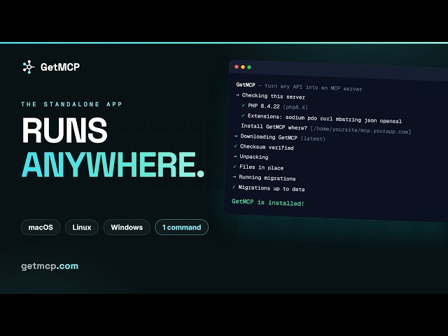Turn Any API Into an MCP Server, Anywhere — GetMCP Standalone Install Walkthrough