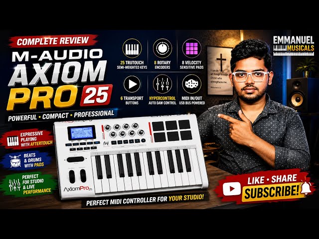 M-Audio Axiom pro 25 keys use midi controller keyboard #maudio #keyboard #midi #musicproduction