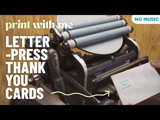 ✸ Print with me ✸ 45 minutes of letterpress printing ASMR