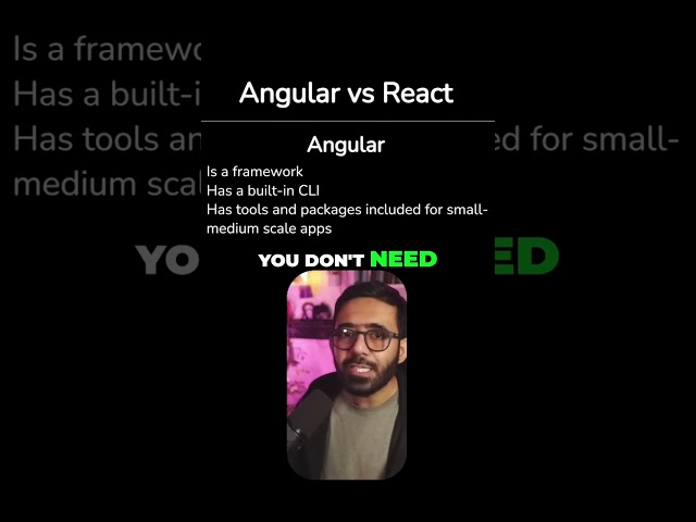 Angular vs. React: The BIGGEST Difference! #shorts