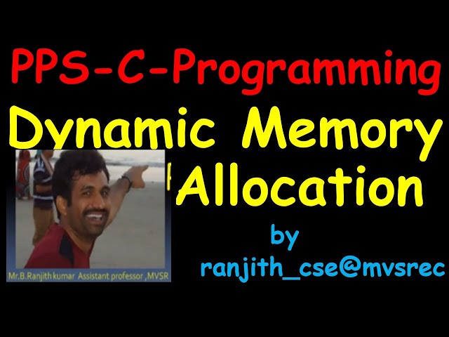 Dynamic memory allocation in C programming PPS