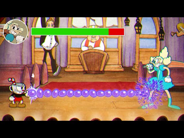Cuphead - All Bosses With Extreme Fire Rate & Healthbars (Lobber)